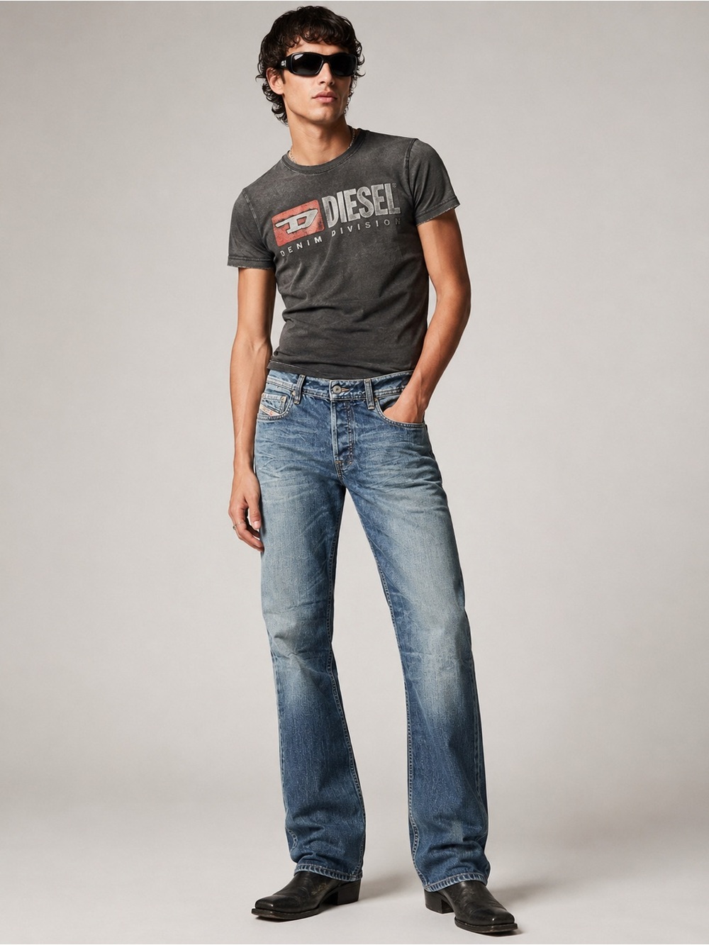Diesel Zatiny 008XR Regular Bootcut Jeans Men’s W32 L34 Made in Italy